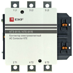 Контактор/магнитный пускатель/силовое реле переменного тока (АС) Контактор КТЭ 115А 230В NO EKF ctr-b-115