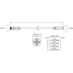 Hyperline PC-LPM-UTP-RJ45-RJ45-C6-0.3M-LSZH-BL