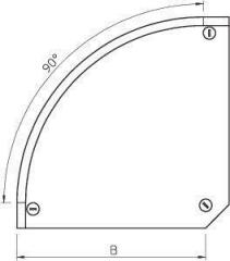 Крышка угловой секции кабельных лотков Крышка для угла горизонтального 90град. осн.200 DFB 90 200 DD OBO 7130546