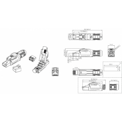 Hyperline PLUE-8P8C-S-C6A-SH-GN