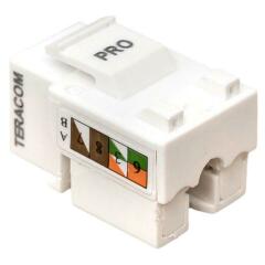 Модуль Keystone кат.5e RJ-45 неэкранированный 110 IDC 90град. бел. TeraLINK PRO EKF TRP-KSTN-90D-5EUTP-WH