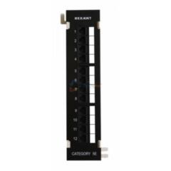 Патч-панели REXANT Патч-Панель 10" 12 гнёзд RJ-45 Cаt.5e 110 IDC ( монтаж на стенку) (04-0020)