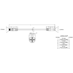 Hyperline PC-LPM-UTP-RJ45-RJ45-C5e-3M-LSZH-BL