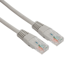 Шнур коммутационный, патч-корд U/UTP RJ45-RJ45, CAT 5e, ZH нг(А)-HF, серый, 3м REXANT  (18-8006)