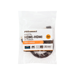 Кабель HDMI - HDMI 1.4, 3м, Gold, угловой PROconnect (17-6205-4)