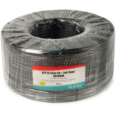 ELETEC Кабель комб. UTP 5E 4x2x0.5 + 2x0.75 outdoor, 200 м (05-015)