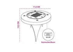 Светильник светодиодный SLR-S14 8SMD грунтовый IP44 корпус нерж. сталь солнечная батарея (уп.4шт) ФАZА 5041011