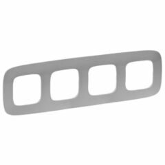 Рамки, адаптеры и декоративные элементы для ЭУИ Legrand Valena ALLURE Алюминий Рамка 4-ая (754394)