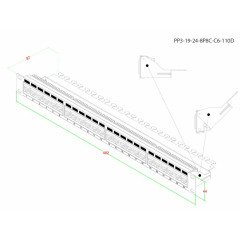 Hyperline PP3-19-24-8P8C-C6-110D