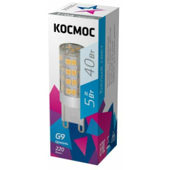 Лампа светодиодная Лампа светодиодная 5Вт 220В G9 4500К КОСМОС LksmLED5WG9C4500pc