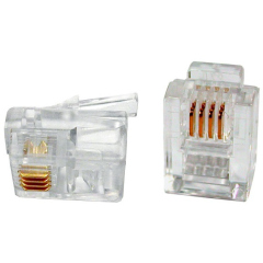 Разъемы Ethernet Hyperline PLUG-6P4C-P-C2-100