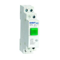 Кнопка модульная для распределительных щитов Кнопка модульная NP9-22/1 без подсветки 2НО+2НЗ зел. (R) CHINT 584074