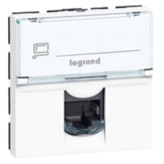 Legrand Mosaic Розетка комп. 2М RJ45 UTP кат.5e (076554)