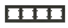 Рамка 4-м Karea горизонт. дым. металлик Makel 56050704