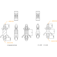 KLS CS-1422 (KLS8-0201) H=22.2мм, стойка пластик KLS