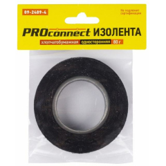 Изолента х/б 18мм двусторонняя 11.3м 80г Proconnect 09-2409-4