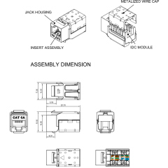 Hyperline KJNE-8P8C-C6A-90-WH