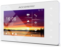 Монитор видеодомофона с памятью AccordTec AT-VD720W WH