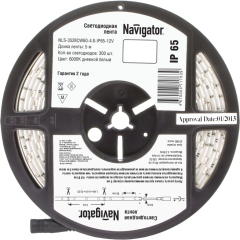 Лента светодиодная 71 763 NLS-3528CW60-4.8-IP65-12V R5 4.8Вт/м (уп.5м) Navigator 71763