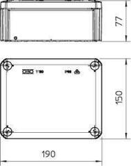 Коробка распределительная 190х150х77мм T 160 OE OBO 2007271
